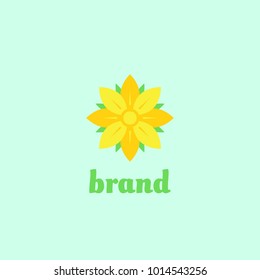 Sunflower fun, bright and cheerful logo template