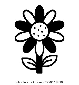 Sunflower, garden, flower icon in modern style for website mobile logo app UI design. simple vector icon. 