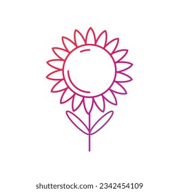 Ilustración de vectores de iconos de degradado de girasol