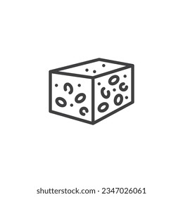 Sunflower halva line icon. linear style sign for mobile concept and web design. Halva dessert outline vector icon. Symbol, logo illustration. Vector graphics