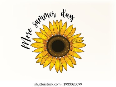 sunflower hand drawn design vector art