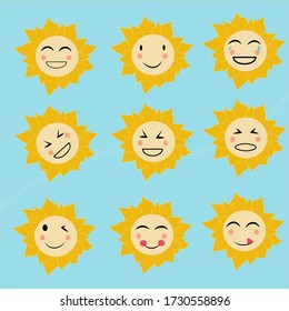 sunflower happy emotions with cute smile
