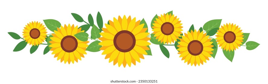 Sonnenblumen-Kopfgrafik für Grußkartendekoration und Design.