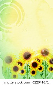Sunflower hot summer flower background