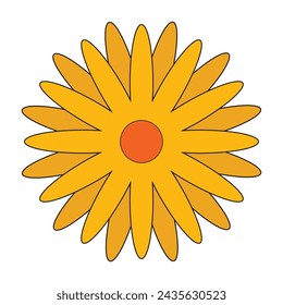 sunflower icon, animated cartoon model, vector illustration design