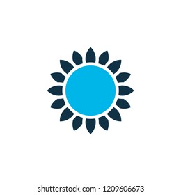 Sunflower icon colored symbol. Premium quality isolated floral element in trendy style.