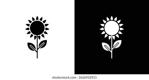 Sunflower icon concept, vector illustration