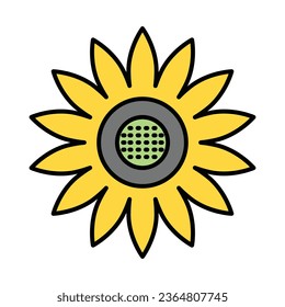 Sunflower Icon Design For Personal And Comercial Use