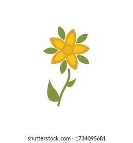 Sunflower icon design template vector isolated illustration