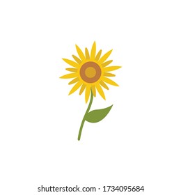 Sunflower icon design template vector isolated illustration