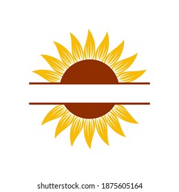 Sunflower icon design template vector isolated illustration