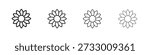 Sunflower icon design template for web and mobile UI element