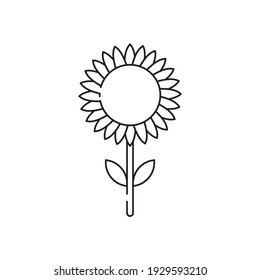 Sunflower icon design. vector illustration