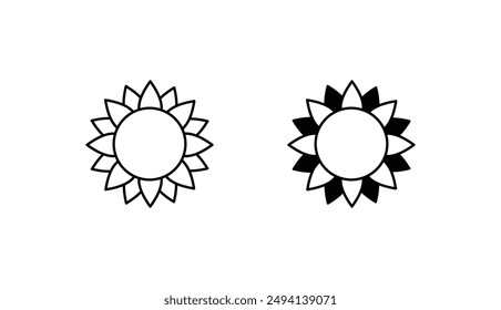 Icono de girasol con fondo blanco ilustración de stock