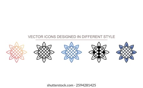 Sunflower icon design with white background stock illustration