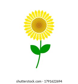 sunflower icon. editable. vector illustration