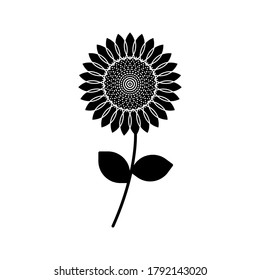 sunflower icon. editable. vector illustration