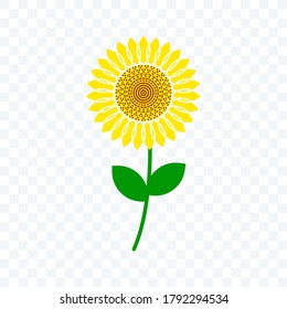 sunflower icon. editable. vector illustration