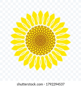 sunflower icon. editable. vector illustration