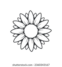 Sunflower icon in flat style. Flora vector illustration on isolated background. Sunflower sign business concept.