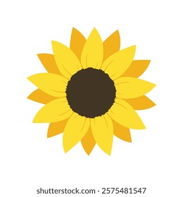 Sunflower icon in flat style. Flora vector illustration on isolated background. Sunflower sign business concept.