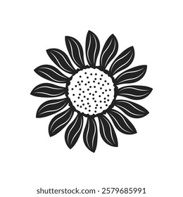 Sunflower icon in flat style. Flora vector illustration on isolated background. Sunflower sign business concept.