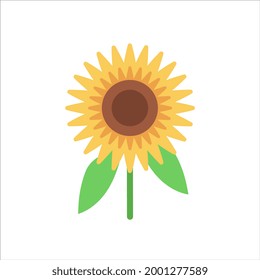 icono de girasol. ilustración vectorial de icono plano aislada en un fondo blanco. para el tema de las flores, las plantas y otros