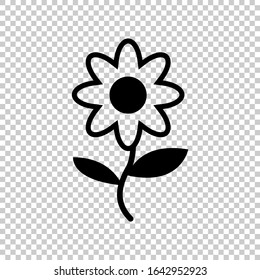 sunflower icon flat vector on white background