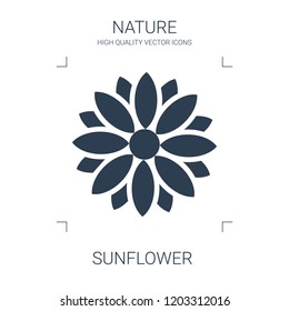 sunflower icon. high quality filled sunflower icon on white background. from nature collection flat trendy vector sunflower symbol. use for web and mobile