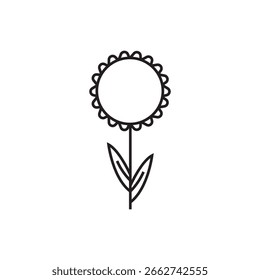 ícone de girassol ilustração elemento design