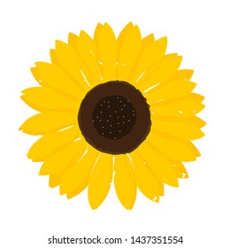 Sunflower icon isolated on white background vector illustration.
