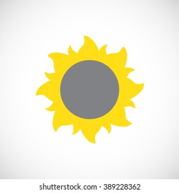 Sunflower Icon Isolated on White Background - Vector