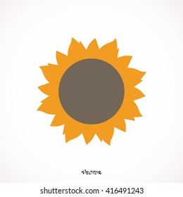 Sunflower Icon Isolated on White Background - Vector