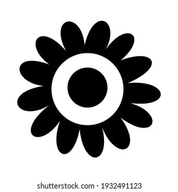Sunflower icon isolated vector illustration. High quality black style vector icon.