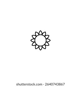 Sunflower icon logo flat vector design