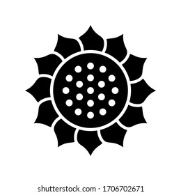 sunflower icon or logo isolated sign symbol vector illustration - high quality black style vector icons
