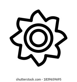 Sunflower icon or logo isolated sign symbol vector illustration - high quality black style vector icons
