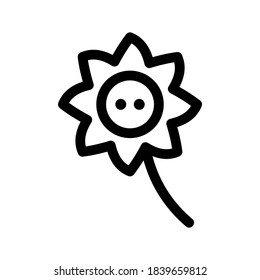 Sunflower icon or logo isolated sign symbol vector illustration - high quality black style vector icons
