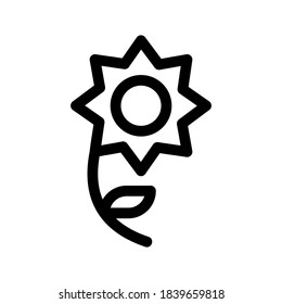 Sunflower icon or logo isolated sign symbol vector illustration - high quality black style vector icons
