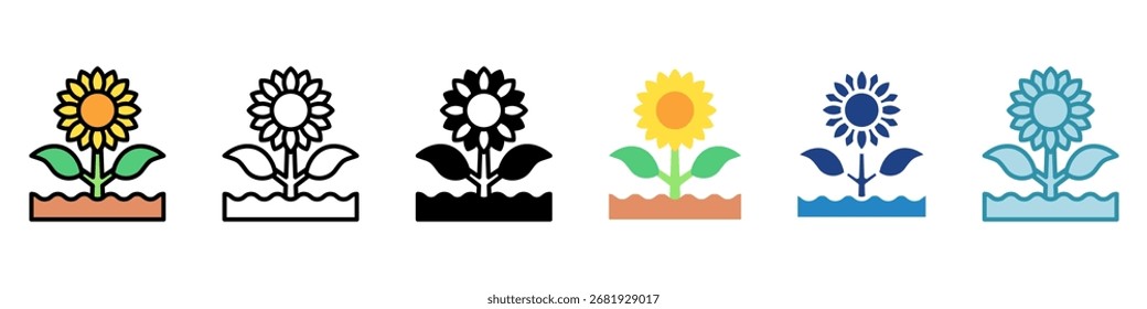 Ícone de girassol Mini ícone de ilustração. Use Para Conceitos Modernos, Impressão, Ui, Kit Ux, Desenvolvimento De Web E Aplicativos. Vetor Relacionado A Escritório, Educação, Exame E Muito Mais