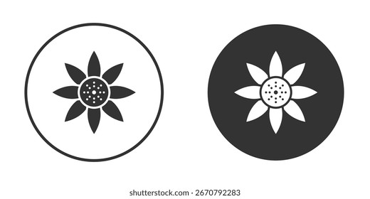 Sunflower icon in modern minimalistic flat versions