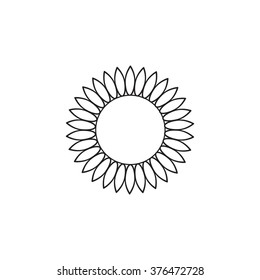 sunflower icon on white background