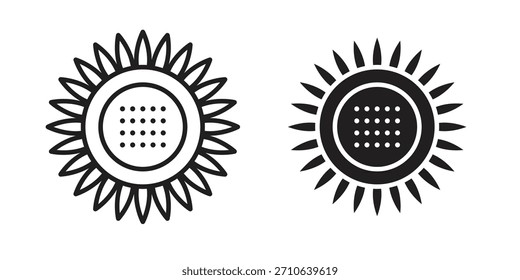 Icono de girasol, icono de estilo de contorno para Sitio web o App móvil, gráficos de Vector