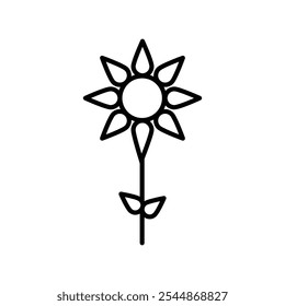 Ícone de girassol Vetor de contorno para interface do usuário da Web
