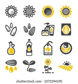 sunflower icon set