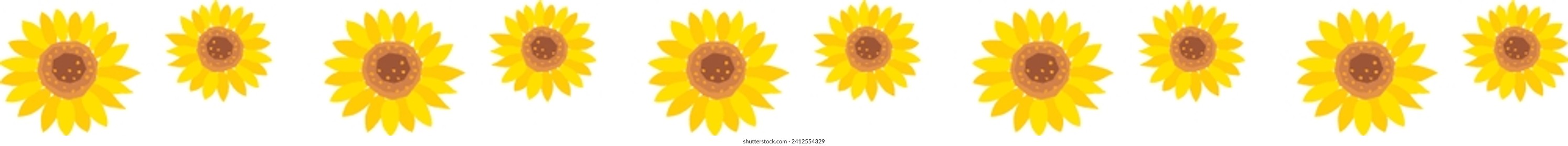 Sunflower icon set. Flat illustration of sunflower vector icons for web design
