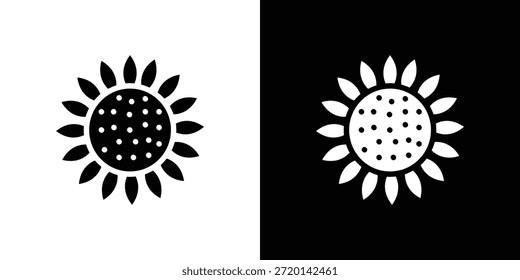 Diseño de Vector de conjunto de iconos de girasol para concepto móvil y Diseño web.