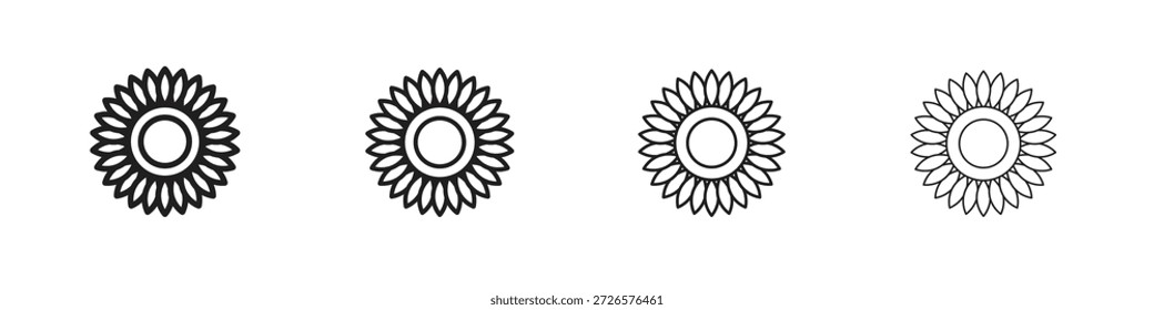 Conjunto de iconos de girasol eps10. ilustración, Vector de símbolo de logotipo Plantilla de pictograma