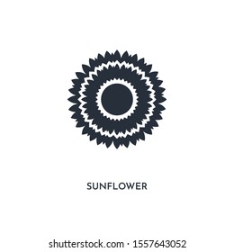 icono del girasol. ilustración de elemento simple. ícono de girasol repleto de moda aislado sobre fondo blanco. puede ser usado para web, móvil, ui.
