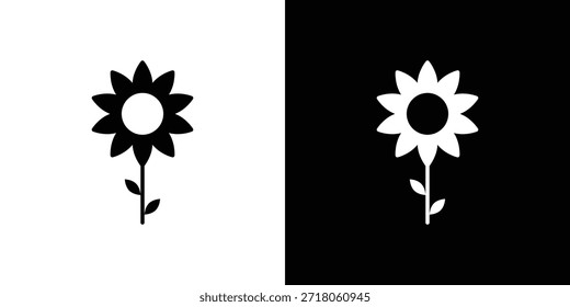 Icono de girasol. Pictograma simple de alta calidad. Estilo sólido moderno